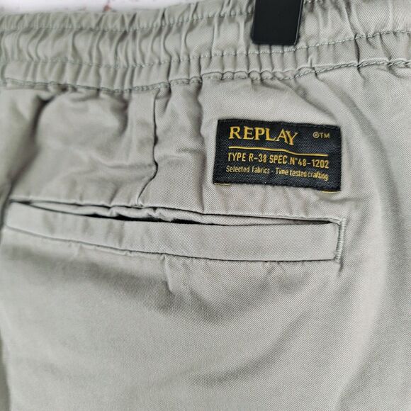 Replay Mens Size 31 x 30 Type R-38 Spec.N 48-1202 Chino Pants Joggers Gray - Picture 7 of 11